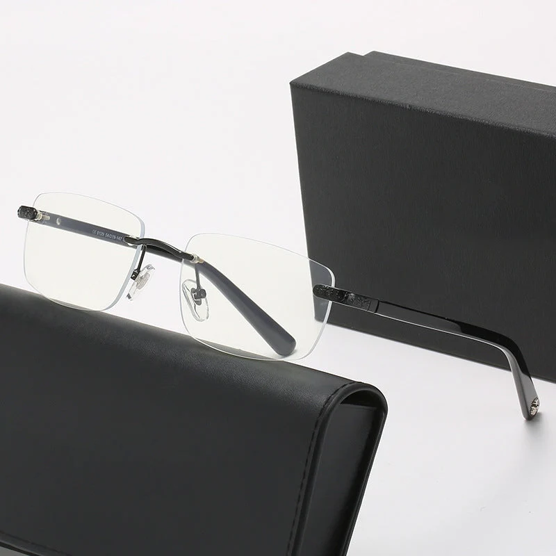 Damer stilige halvmontasje briller med komfortable nesepuder og elegant design Luvikno