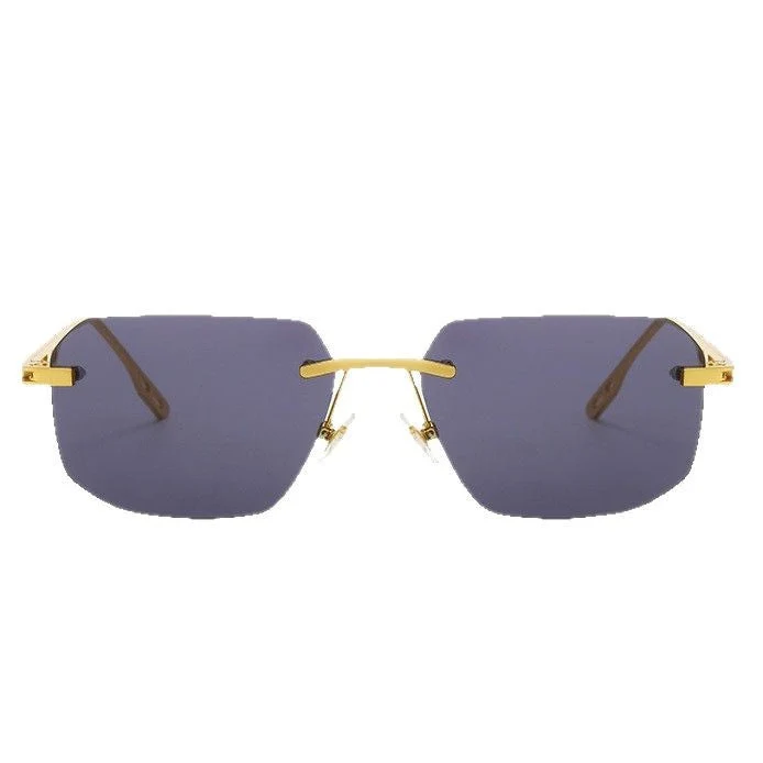 Dame moteriktig halvrammebrille med elegant metall- og plastmix Luvikno