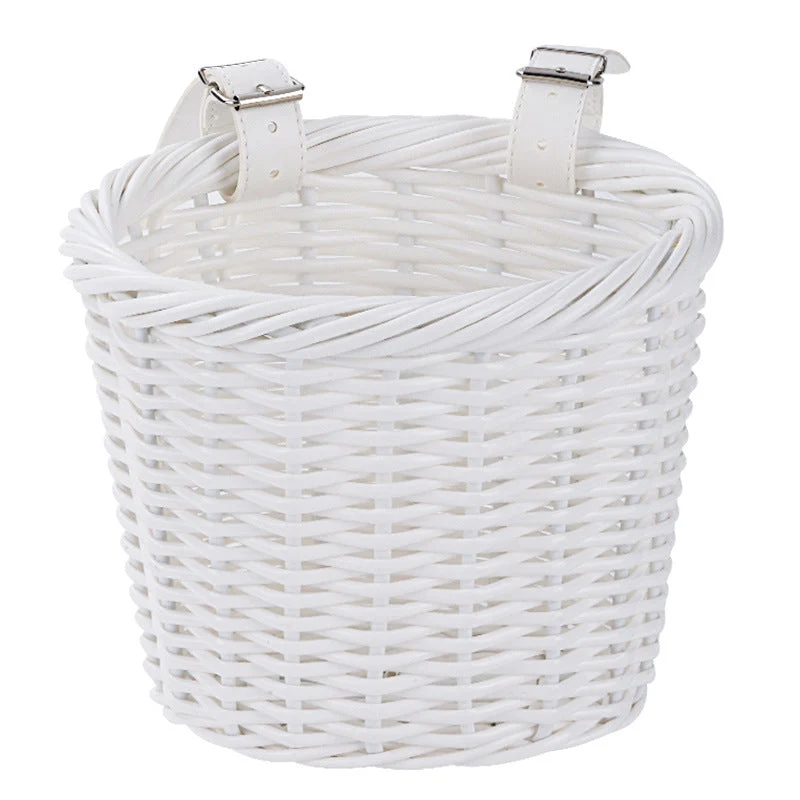 Unisex oppbevaringskurv med elegante lærhåndtak Luvikno