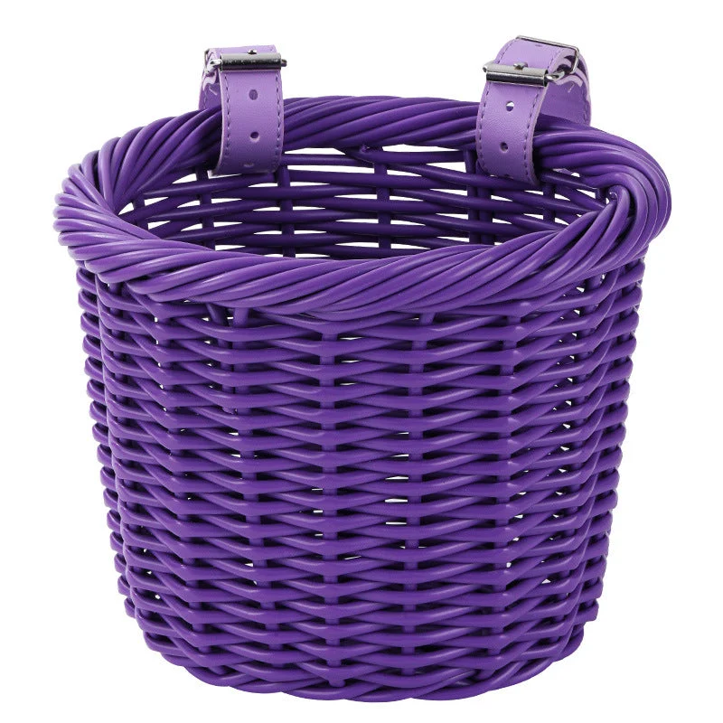 Unisex oppbevaringskurv med elegante lærhåndtak Luvikno