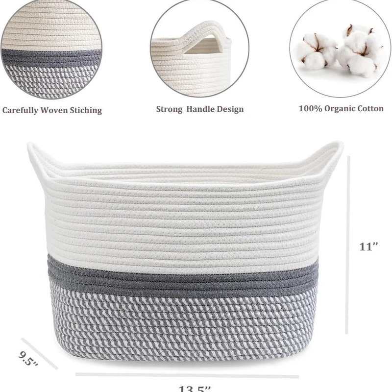 Dame Moderne Oppbevaringskurv med fl woven design Luvikno