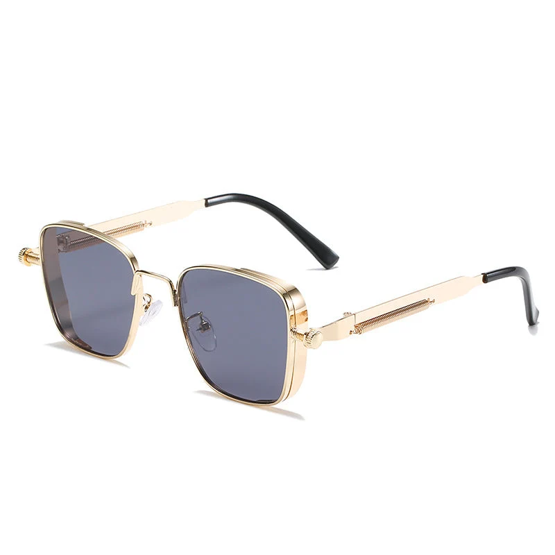 Dame modernistisk solbrille i elegant metallramme Luvikno