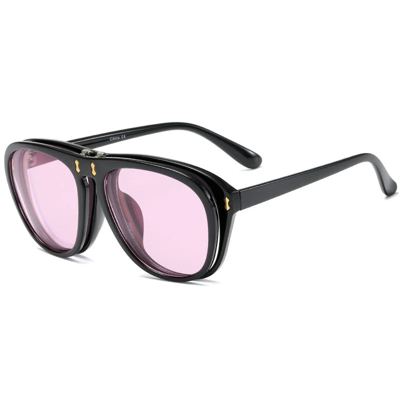 Dame moderne oversized solbrille med unik skjelldesign Luvikno