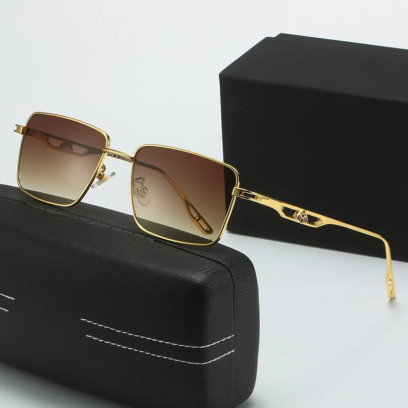 Dame luksus solbrille med markant geometrisk ramme og polarisert glass Luvikno