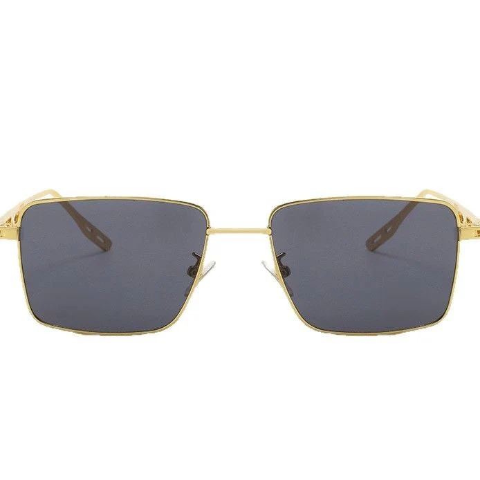Dame luksus solbrille med markant geometrisk ramme og polarisert glass Luvikno