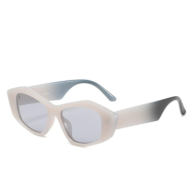 Dame geometrisk solbrille med unik, futuristisk design Luvikno