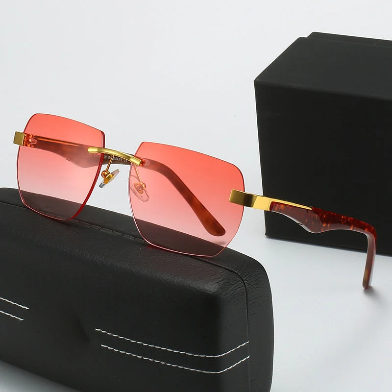 Dame Fashion-solbriller i moderne geometrisk design Luvikno