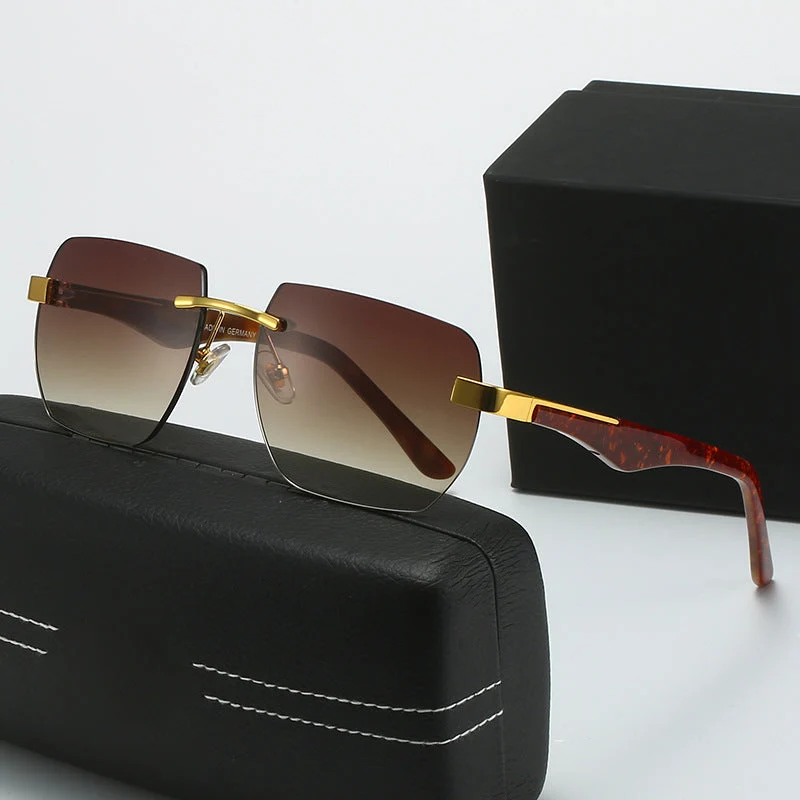 Dame Fashion-solbriller i moderne geometrisk design Luvikno