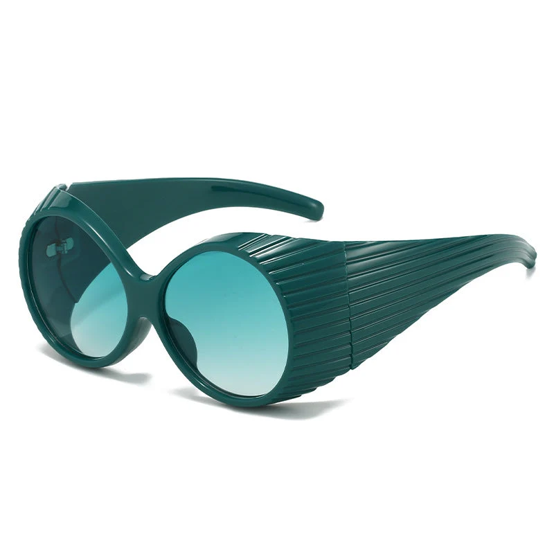 Dame Ekstravagant Solbrille med unikt bølgedesign Luvikno
