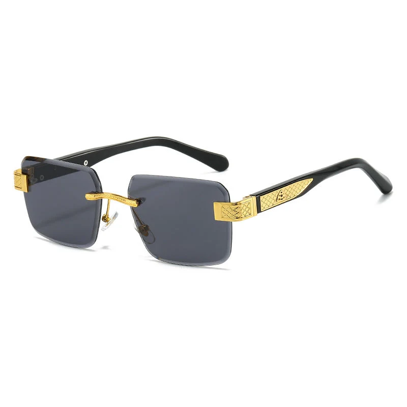 Damer elegant solbrille med luksuriøs, glitrende ramme Luvikno