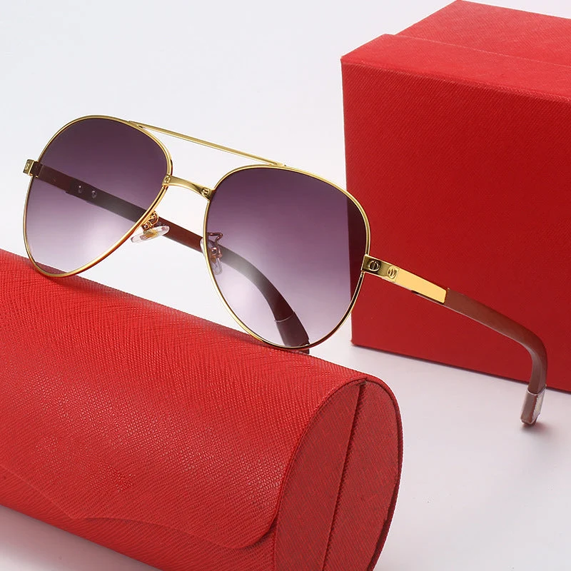 Dame elegant pilot solbrille med fin metallramme og UV-beskyttelse Luvikno