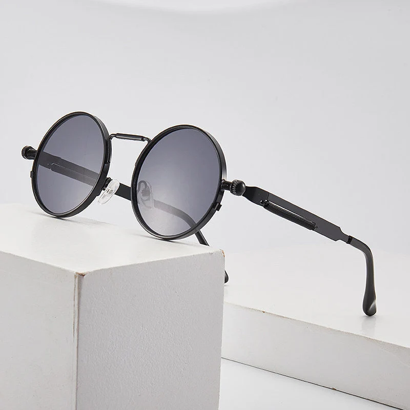 Dame elegant rund metallbrille Luvikno