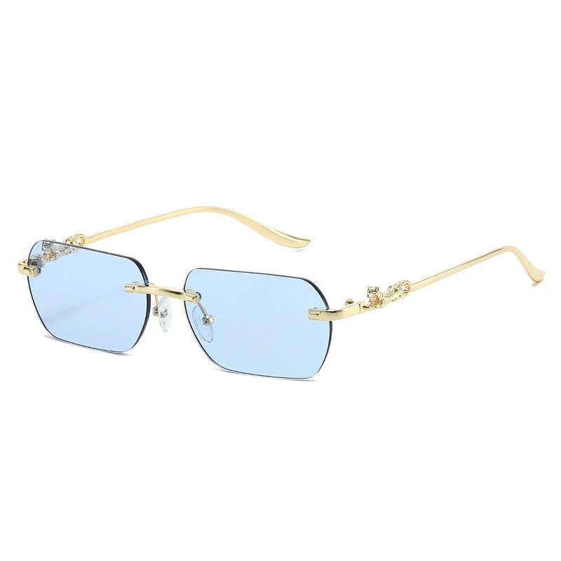 Damer elegant halvmellomrammebrille med dekorative detaljer Luvikno