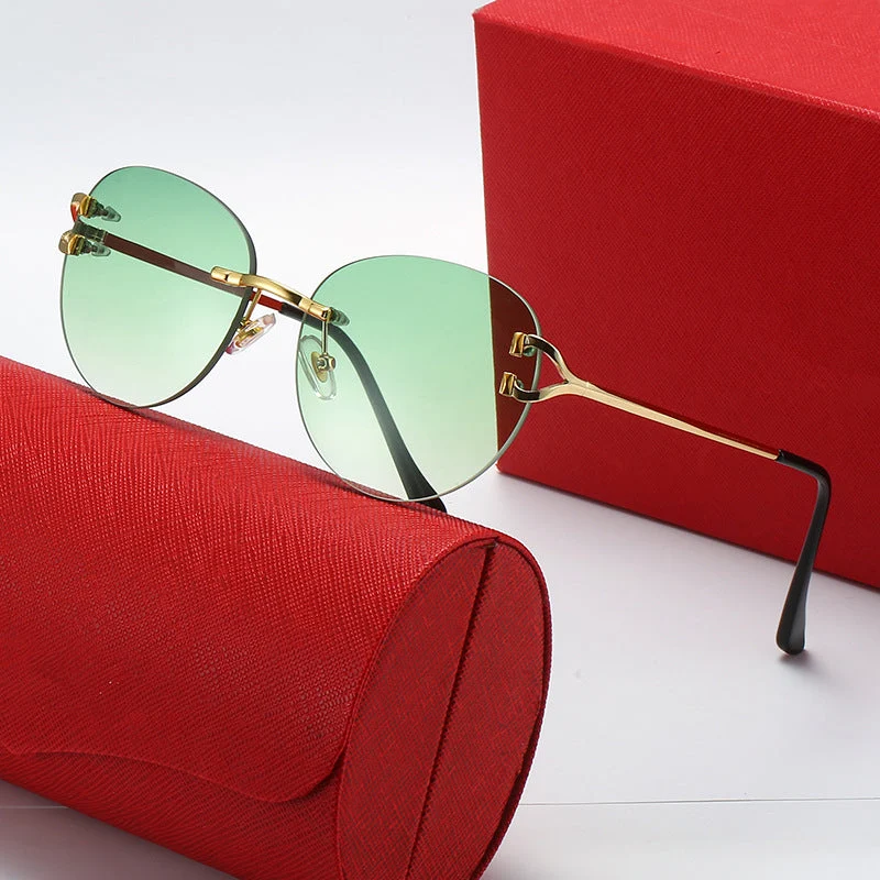 Damer elegant Cat-Eye solbriller med gullsenter og UV-beskyttelse Luvikno