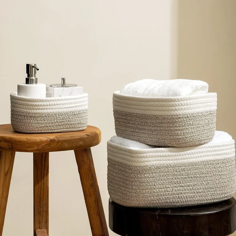 Dame Elegant oppbevaringskurvsett med praktisk design Luvikno