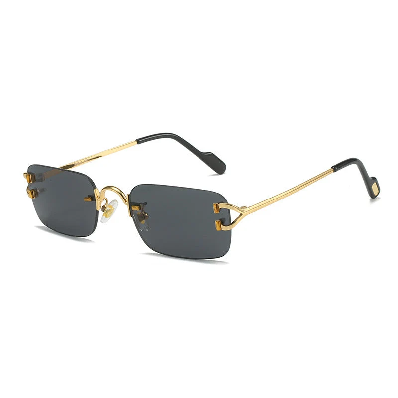 Dame designer solbriller med elegant metallramme og polariserte glass Luvikno