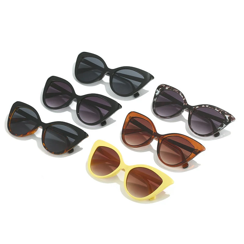 Dame cat-eye solbriller med stilfull ramme og UV-beskyttelse Luvikno
