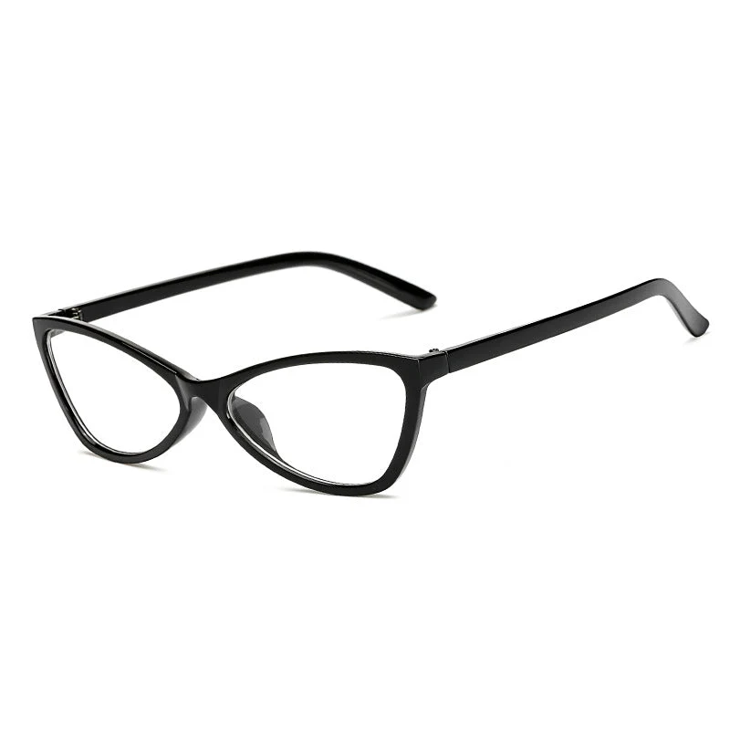 Dame Cat-Eye solbriller med elegant, lett ramme Luvikno