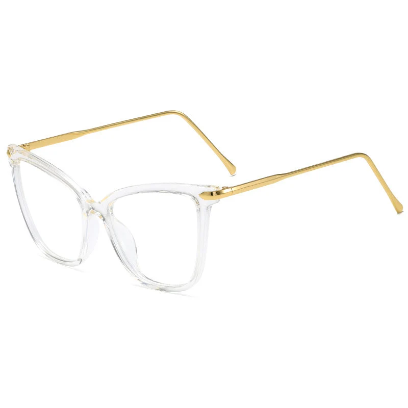 Dame Cat-Eye Briller med filigran metallramme Luvikno