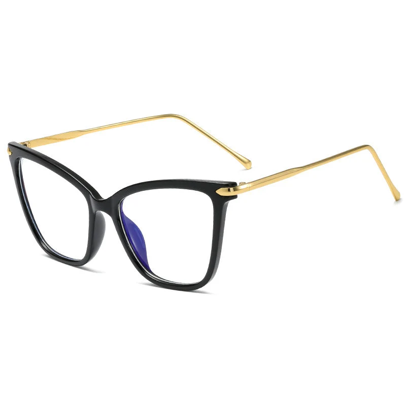 Dame Cat-Eye Briller med filigran metallramme Luvikno
