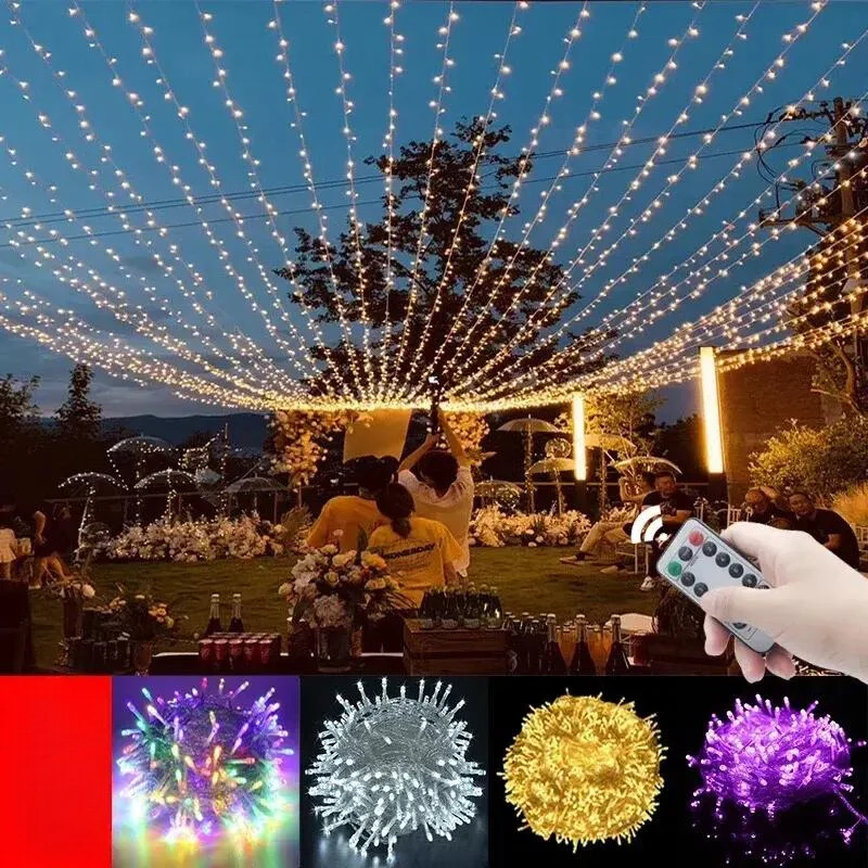 FestiveGlow Utendørsbelysning - Magisk LED Utendørsbelysning for Fester | Luvikno