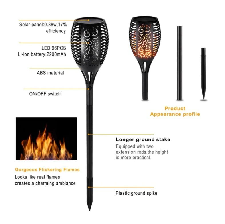 LED Solarned Torpedoer Deluxe 96 LED (4 stk) | Luvikno