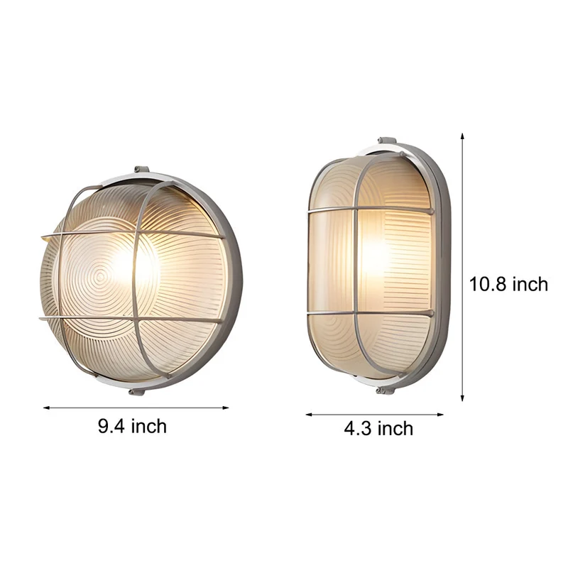 RetroGlow – Industriell Vegglampe for Utebruk | Luvikno