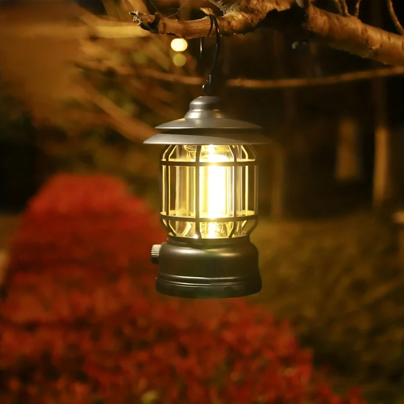 RetroGlow Lampe – Dimmbar Oppladbar LED Utendørsbelysning | Luvikno