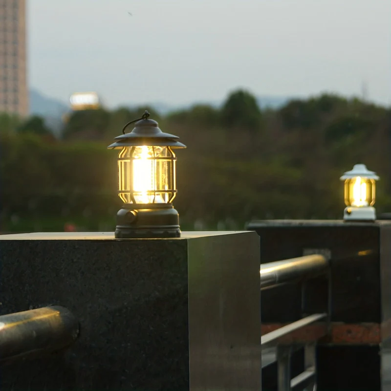 RetroGlow Lampe – Dimmbar Oppladbar LED Utendørsbelysning | Luvikno