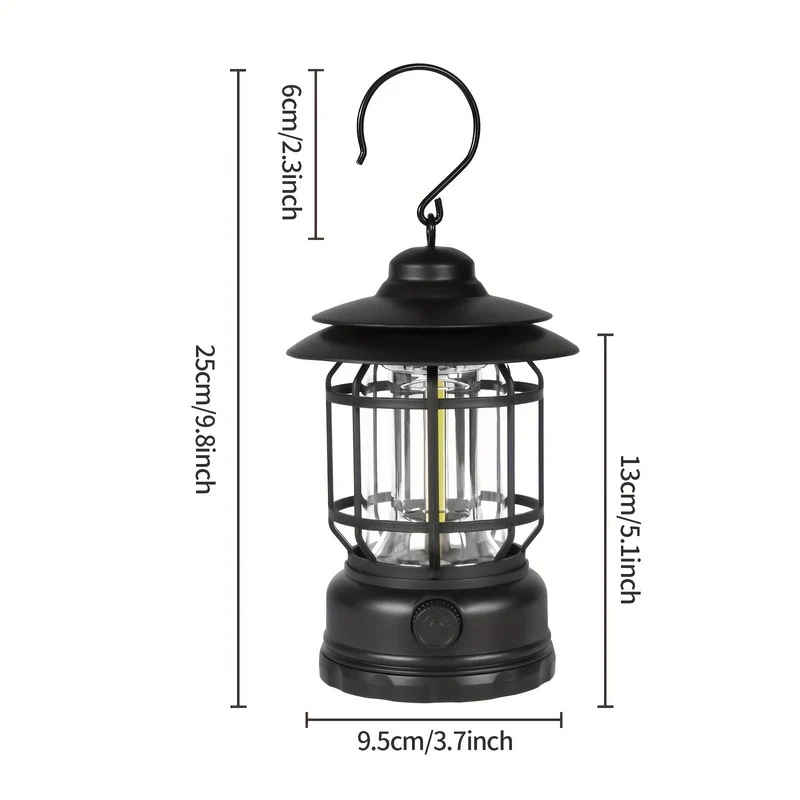 RetroGlow Lampe – Dimmbar Oppladbar LED Utendørsbelysning | Luvikno