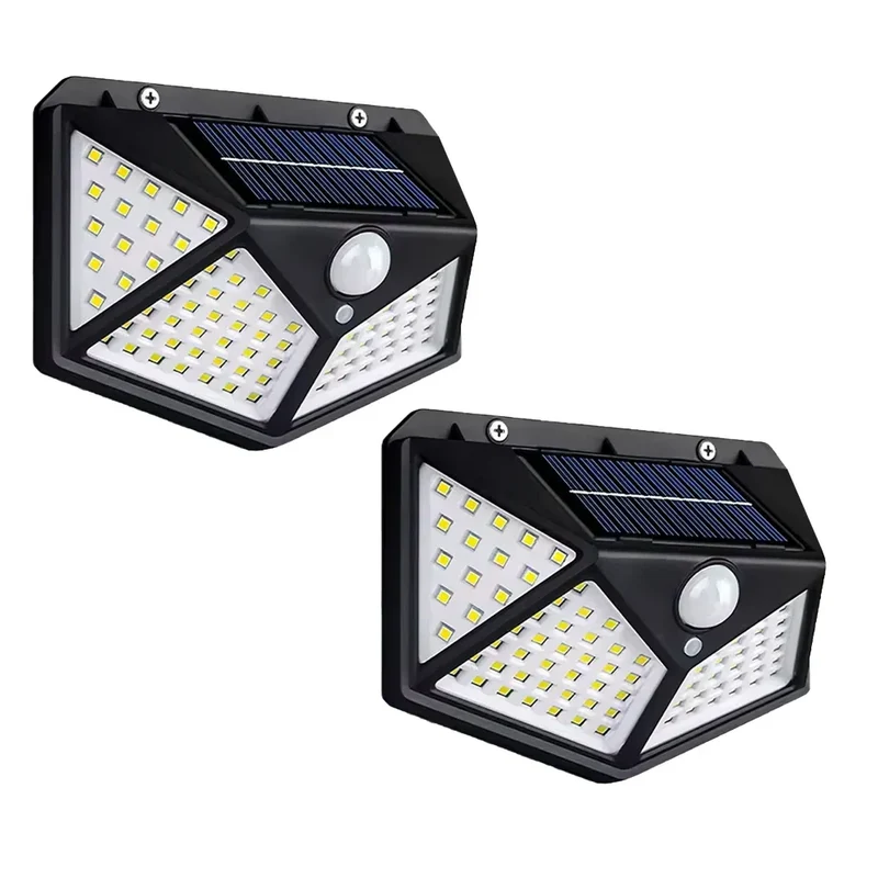 Solarvegglys Utendørs 100 LED med bevegelsessensor | Luvikno