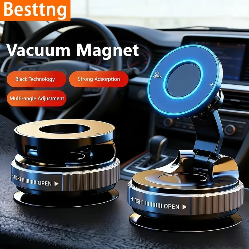 Magnetisk Telefonholder | Med Vakuum Sugekop | 360° Justerbar | Luvikno