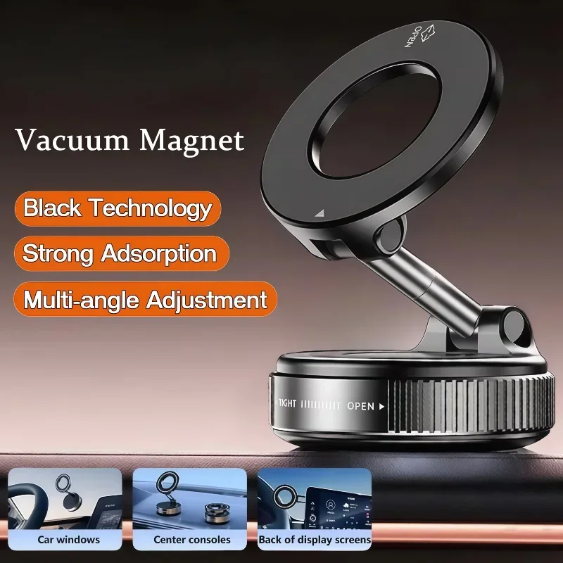 Magnetisk Telefonholder | Med Vakuum Sugekop | 360° Justerbar | Luvikno