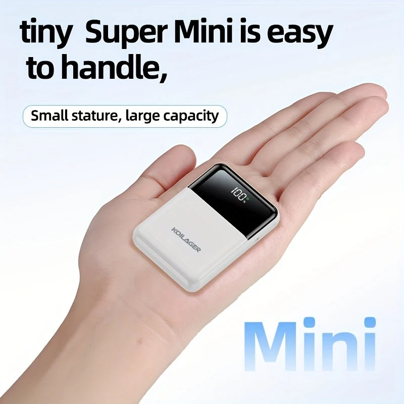 Powerbank 10000mAh Mini med Display | Luvikno