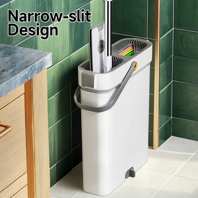 Moppesett med bøtte | 33 cm eller 40 cm flat mopp | Luvikno