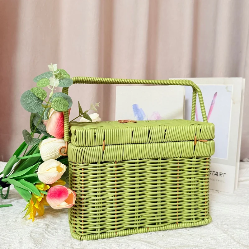 Dame Håndlaget Rattan Piknikkurv Luvikno