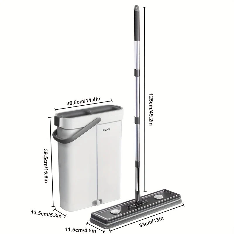 Flat moppesett med bøtte & vridningssystem | Luvikno