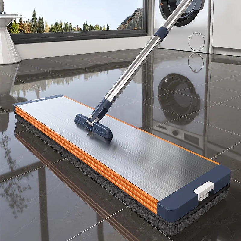 Flat mop set with bucket & wringing function | Luvikno