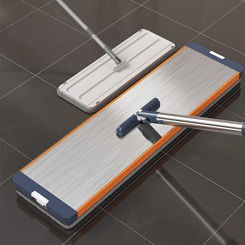 Flat mop set with bucket & wringing function | Luvikno