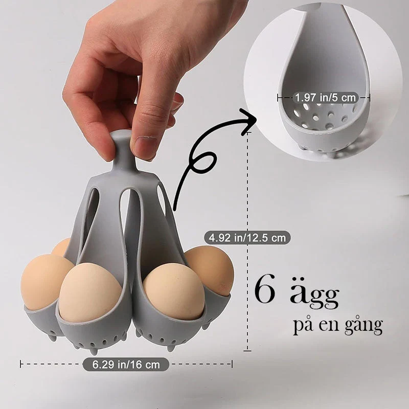 EasyPoach Silikon Egg Master — Nyt perfekt kokte egg uten stress som alle elsker | Luvikno