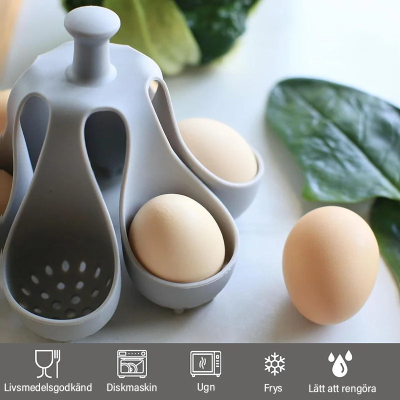 EasyPoach Silikon Egg Master — Nyt perfekt kokte egg uten stress som alle elsker | Luvikno