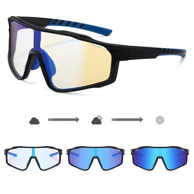 Unisex Sportsykkelbriller med fototropiske linser og aerodynamisk design Luvikno