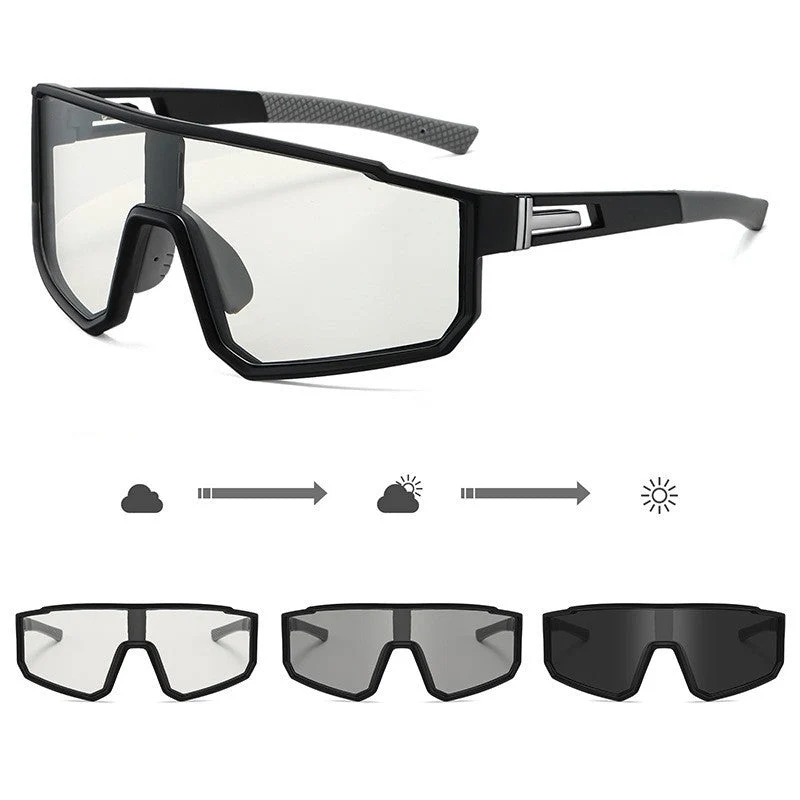 Unisex Sporty Performance Solbriller med smart lysutskifting Luvikno