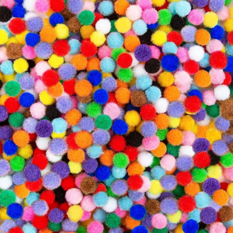 Unisex fargerike Bastelpompons Luvikno