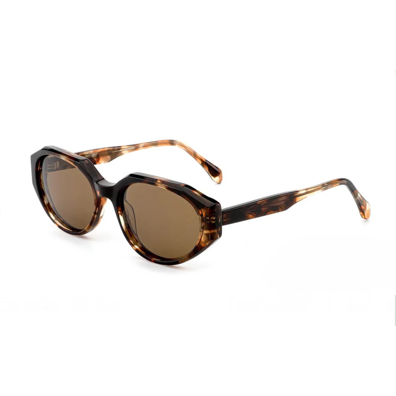 Dame solbrille i moderne, transparente design med høyteknologiske linser Luvikno