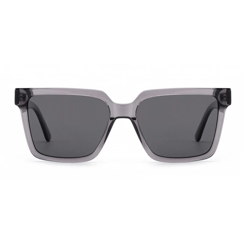 Dame kvadratisk solbrille med moderne plastikkramme og UV-beskyttelse Luvikno