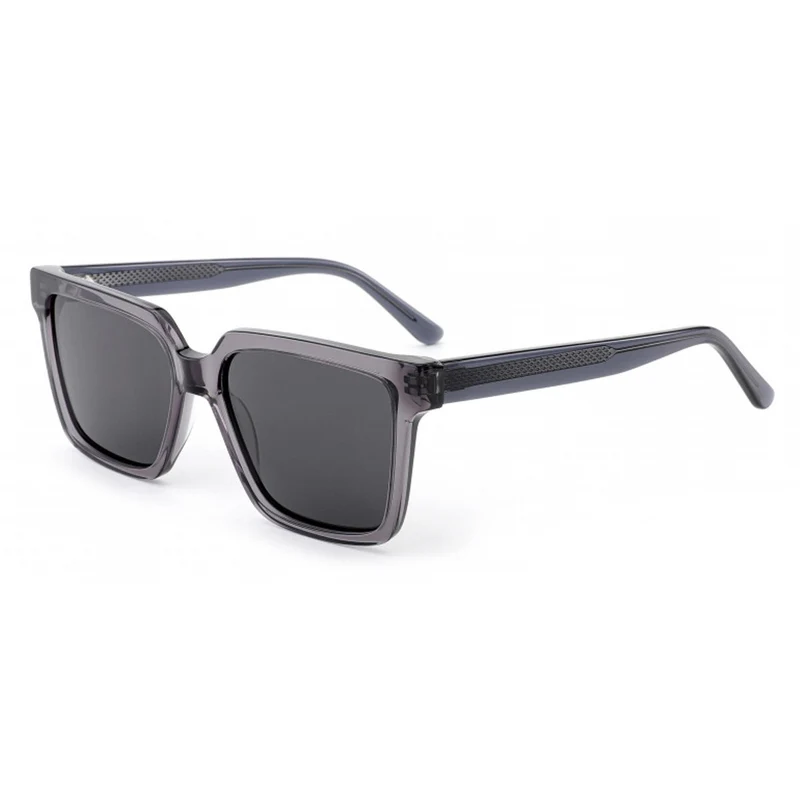 Dame kvadratisk solbrille med moderne plastikkramme og UV-beskyttelse Luvikno