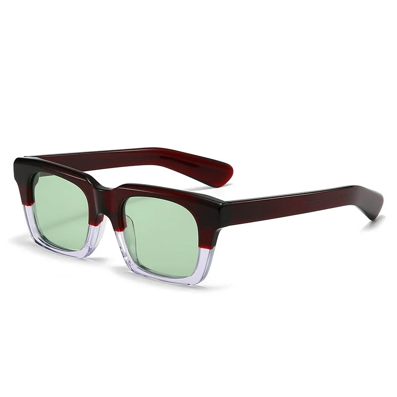 Dame kvadratisk solbrille med klar fargegradient og UV-beskyttelse Luvikno