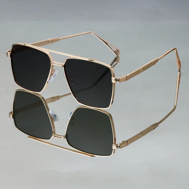 Dame oversized solbriller med elegant metallramme Luvikno