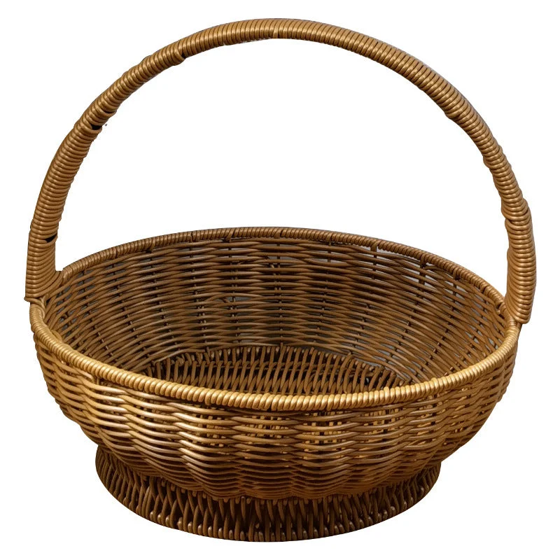 Dame håndlaget rattan kurv med håndtak Luvikno